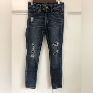 American Eagle Outfitters Dark Blue Skinny Jeans 6